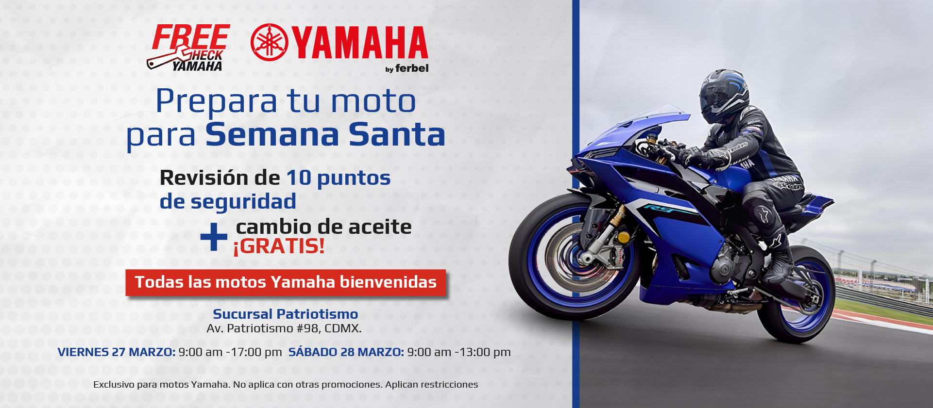 Free Check Yamaha - Prepara tu moto para Semana Santa